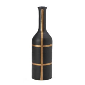 Iberia Black and Gold Decorative Vase